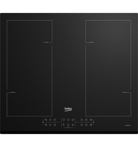 Beko HII64206F2MT hobs Negro Integrado 58 cm Con placa de inducción 4 zona(s)