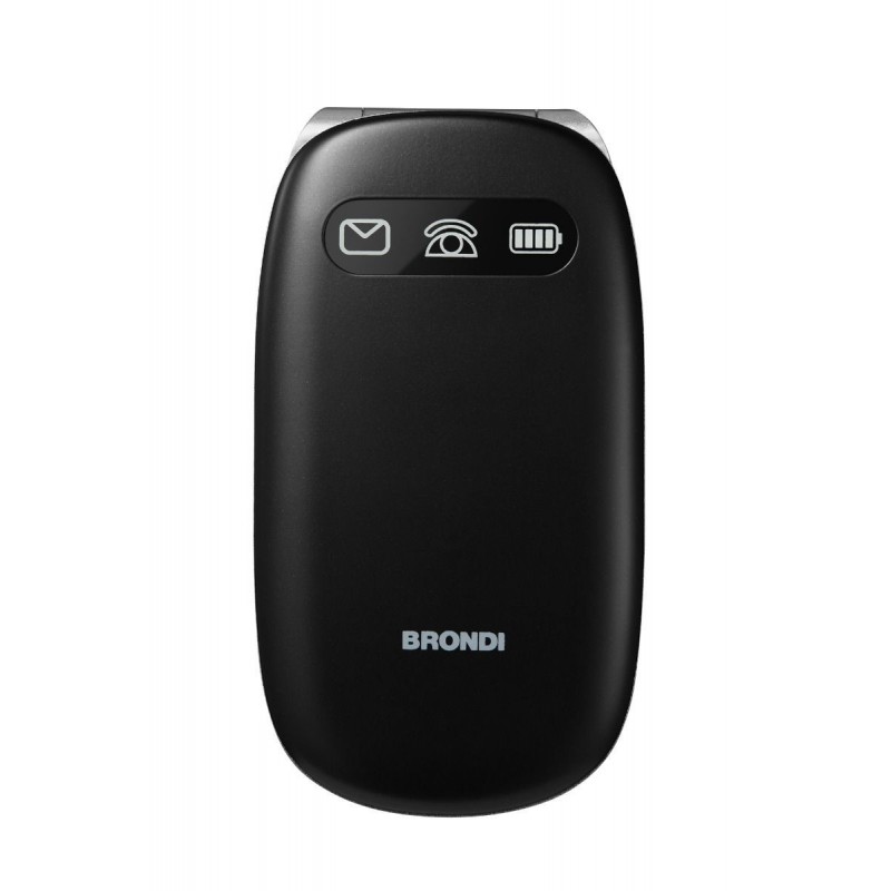 Brondi Amico Comfort 7,11 cm (2.8 Zoll) Schwarz, Silber Seniorentelefon