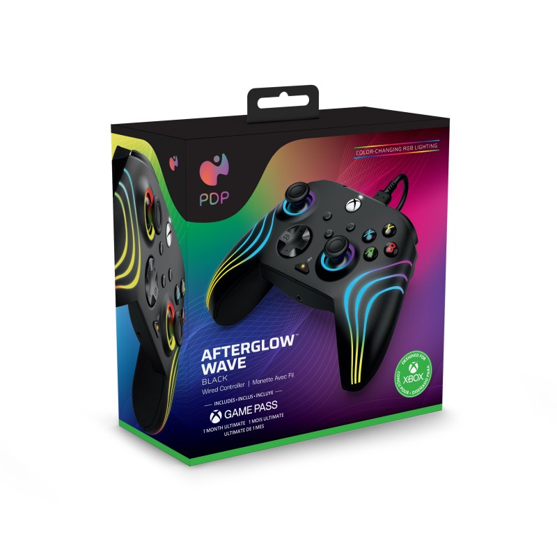 PDP Afterglow Wave Nero USB Gamepad PC, Xbox One, Xbox Series S, Xbox Series X