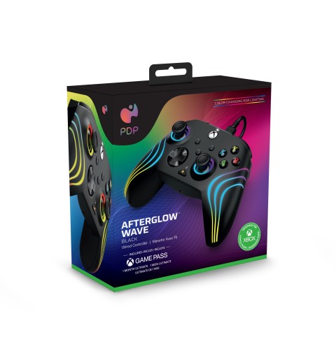 PDP Afterglow Wave Schwarz USB Gamepad PC, Xbox One, Xbox Series S, Xbox Series X