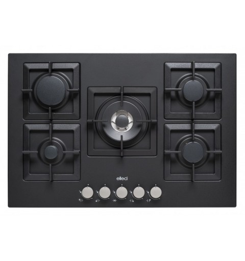 Elleci Plano 75 TCC Black Built-in 75 cm Gas 5 zone(s)