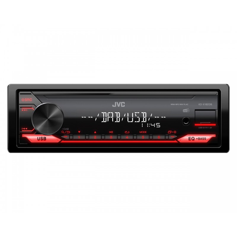 JVC KD-X182DB récepteur multimédia de voiture Noir 200 W Bluetooth