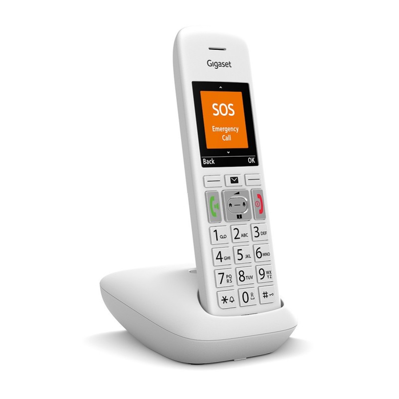 Gigaset E390 Teléfono DECT analógico Identificador de llamadas Blanco