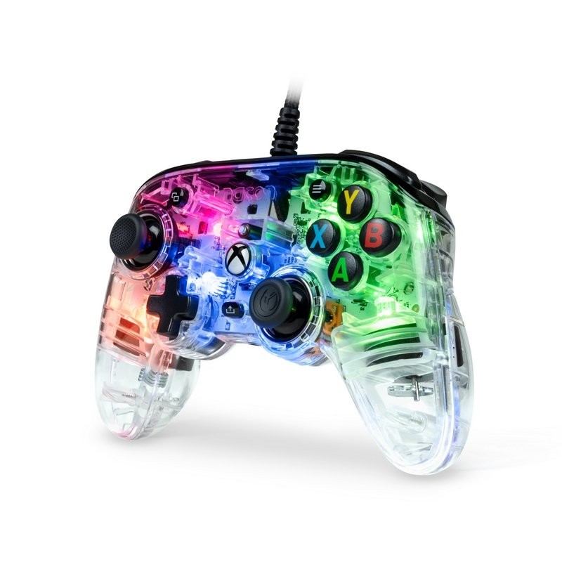 NACON Pro Compact Colorlight Black, Transparent USB Gamepad Analogue Digital PC, Xbox One, Xbox Series S, Xbox Series X