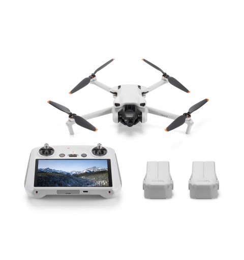 DJI Mini 3 Fly More Combo & RC 4 Rotoren Quadrocopter 12 MP 3840 x 2160 Pixel 2453 mAh Grau