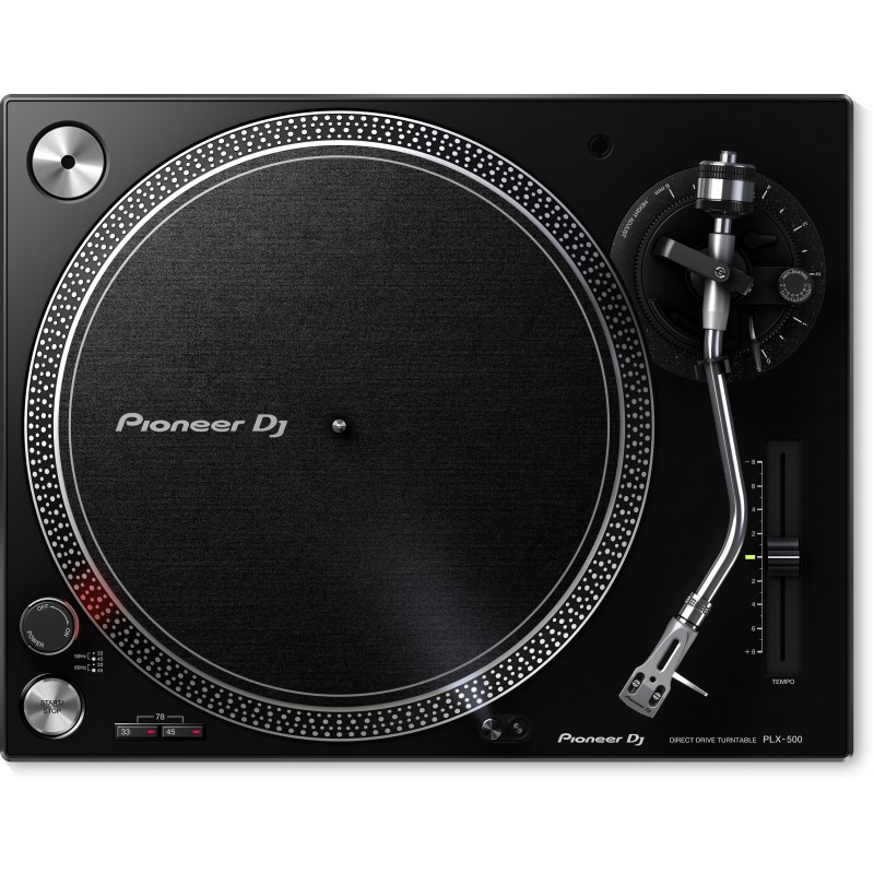 Pioneer PLX-500 Tocadiscos de tracción directa para DJ Negro