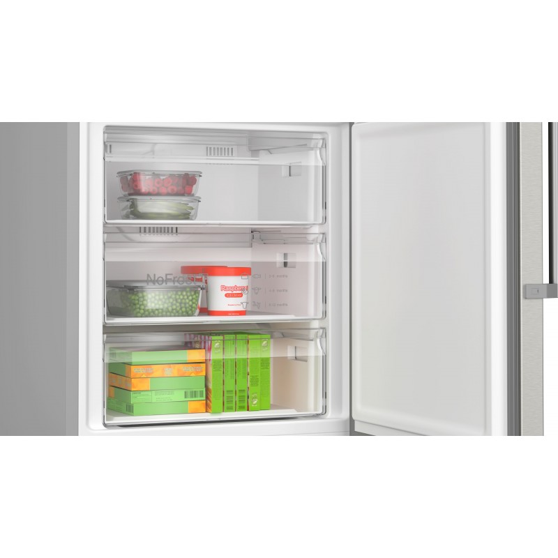 Bosch Serie 6 KGN49AICT Kühl- und Gefrierkombination Freistehend 440 l C Edelstahl