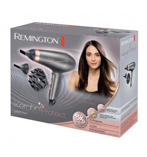 Remington AC8820 asciuga capelli 2200 W Argento