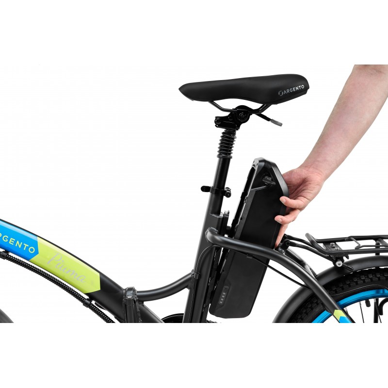 Argento e-Mobility Piuma Black, Blue Aluminium One Size 50.8 cm (20") 22 kg