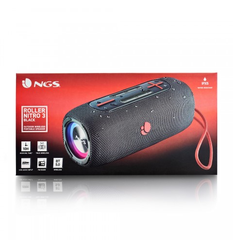 NGS Roller Nitro 3 Altavoz portátil estéreo Negro 30 W