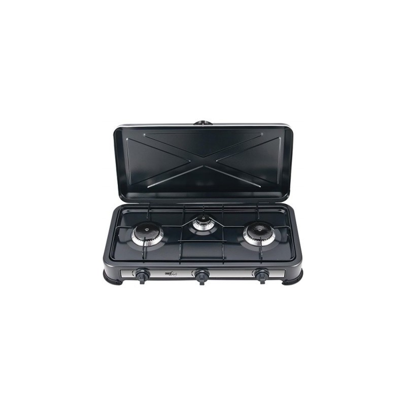 Melchioni Minerva 3 Black Countertop Gas 3 zone(s)