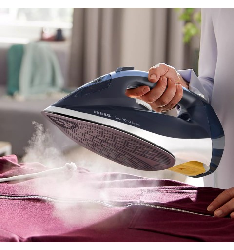 Philips 7000 series DST7030 20 ferro da stiro Ferro da stiro a secco e a vapore SteamGlide Plus 2800 W Blu