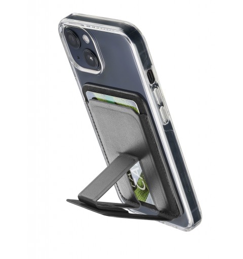 Cellularline Pocket Stand Mag Portacarte magnetico con funzione stand compatibile con MagSafe Nero