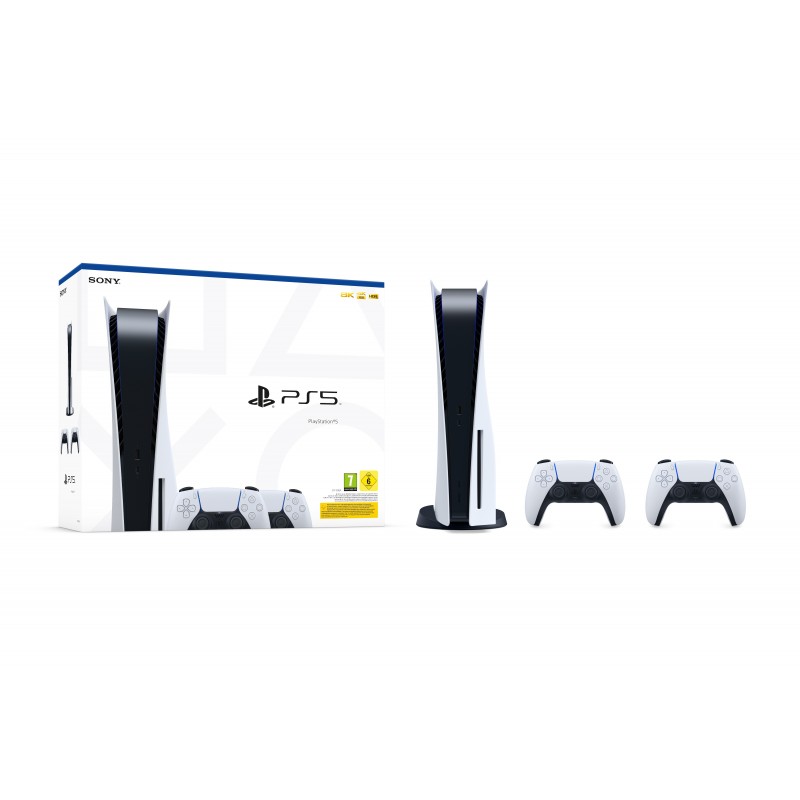 Sony PlayStation 5 - Bundle 2 Controller Wireless DualSense 825 GB Wi-Fi Black, White