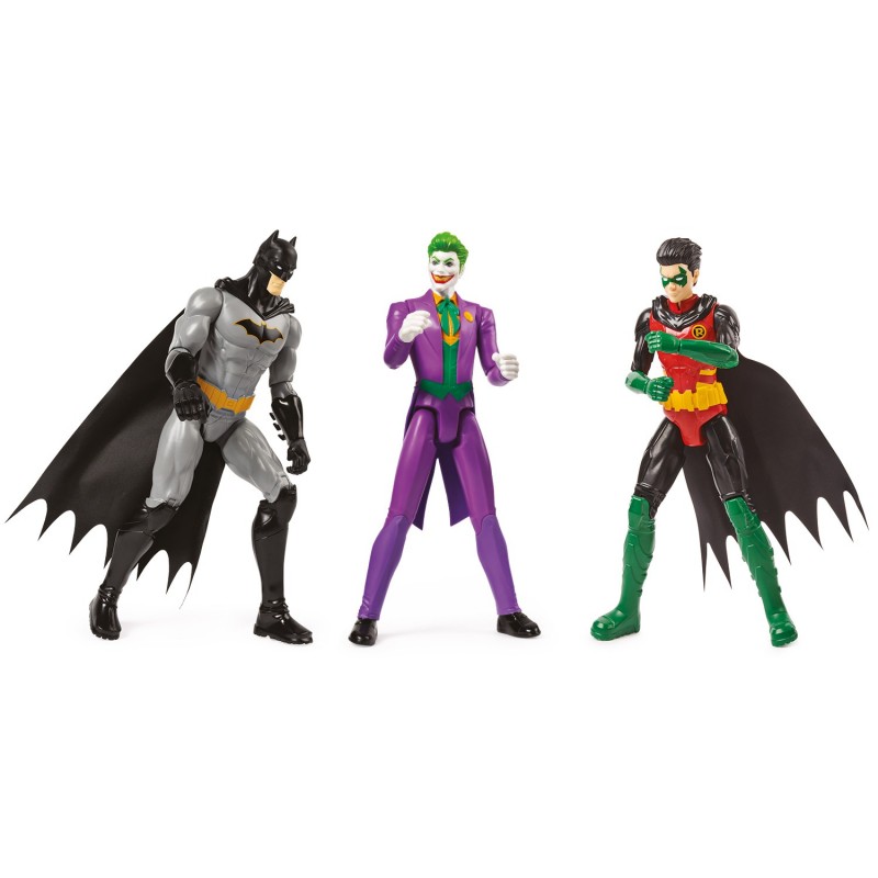 DC Comics , Batman and Robin vs. The Joker, 12-inch Action Figures, Kids Toys for Boys and Girls Ages 3 and Up