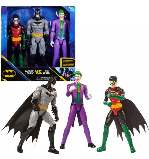 DC Comics , Batman e Robin vs. The Joker, action figure da 30 cm, giocattoli per bambini e bambine da 3 anni in su