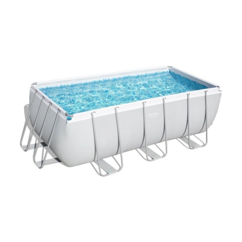 Piscina Bestway 56456 5 POWER STEEL Rettangolare Accessoriata 4,12 x 2,01 x 1,22 m Grigio chiaro Piscina Bestway 56456 5 POWER STEEL Rettangolare Accessoriata 4,12 x 2,01 x 1,22 m Grigio chiaro