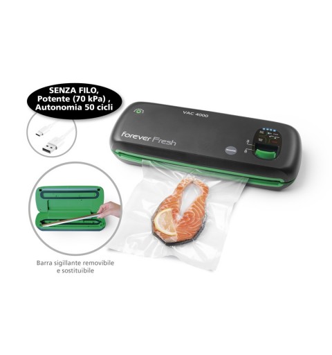 Macom VAC 4000 appareil à emballage sous vide Noir, Vert