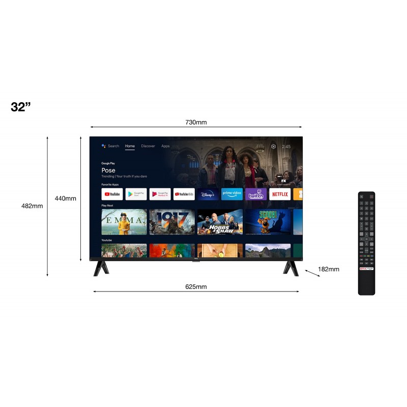 TCL S54 Series 32S5400AF Televisor 81,3 cm (32") Full HD Smart TV Wifi Negro