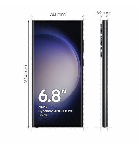 Samsung Galaxy S23 Ultra SM-S918B 17,3 cm (6.8") SIM doble Android 13 5G USB Tipo C 12 GB 512 GB 5000 mAh Negro