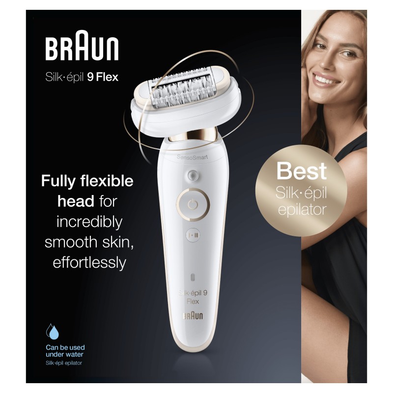 Braun Silk-épil 9 Flex 40 pince(s) Blanc, Or