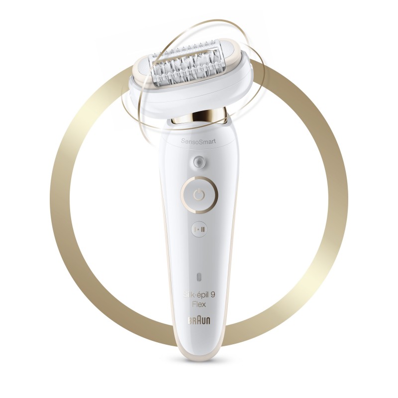 Braun Silk-épil 9 Flex 40 pinzas Blanco, Oro