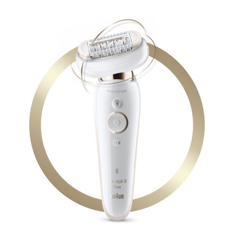 Braun Silk-épil 9 Flex 40 pinzas Blanco, Oro