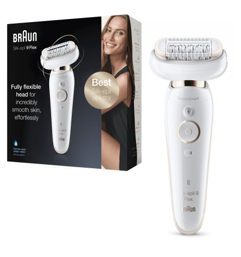 Braun Silk-épil 9 Flex 40 pinzas Blanco, Oro