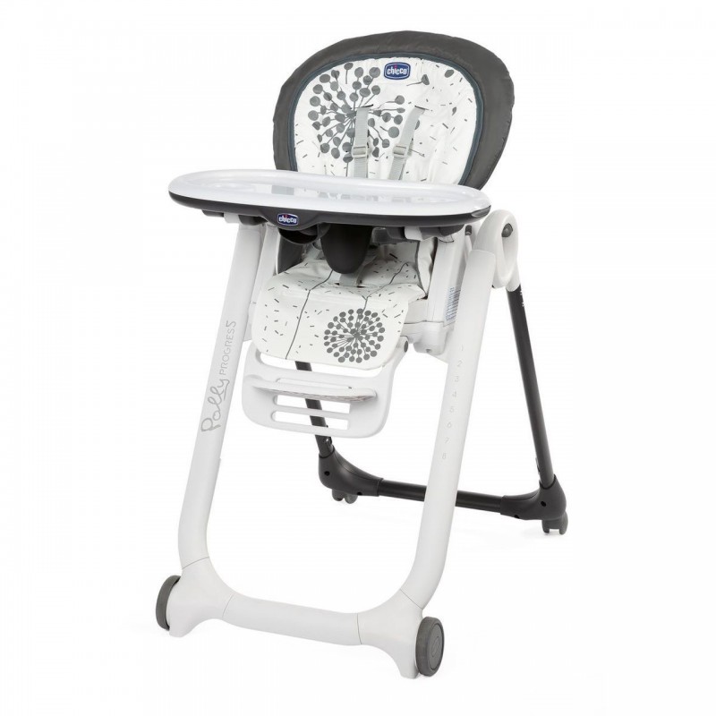 Chicco Polly Progres5 Multifunctional high chair Hard seat Graphite, White