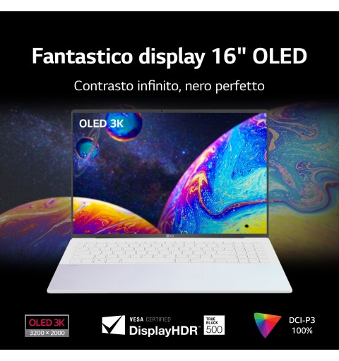 LG Gram 16Z90RS-G.AA74D notebook i7-1360P Ordinateur portable 40,6 cm (16") 3K Intel® Core™ i7 16 Go DDR5-SDRAM 512 Go SSD