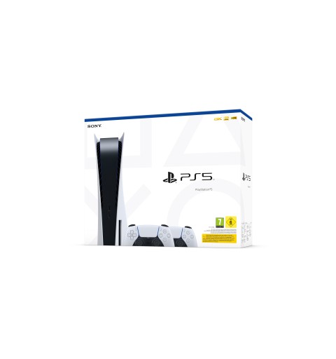 Sony PlayStation 5 - Bundle 2 Controller Wireless DualSense 825 GB Wifi Negro, Blanco
