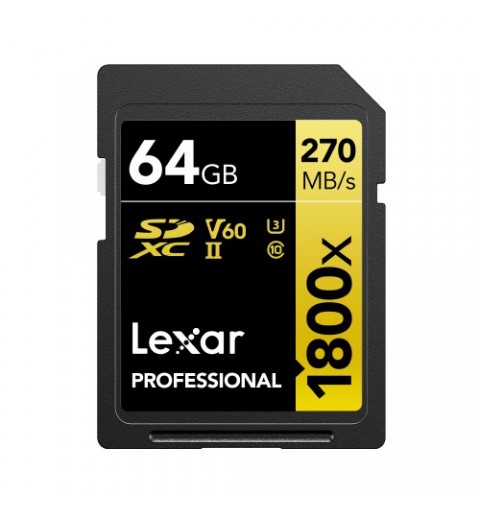 Lexar LSD1800064G-BNNNG memoria flash 64 GB SDXC UHS-II Clase 10