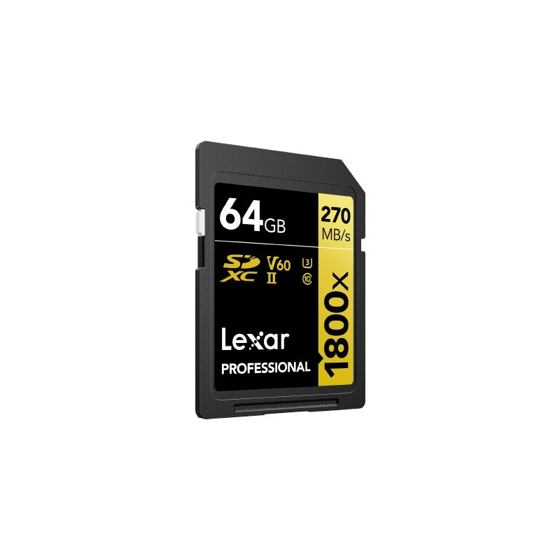 Lexar LSD1800064G-BNNNG mémoire flash 64 Go SDXC UHS-II Classe 10