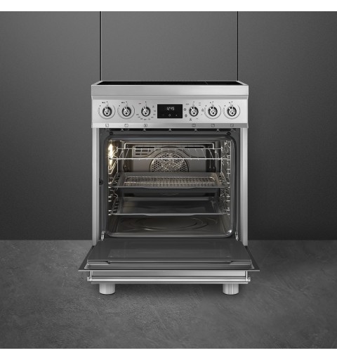 Smeg Symphony C6IMX2 four et cuisinière Plaque avec zone à induction Acier inoxydable A