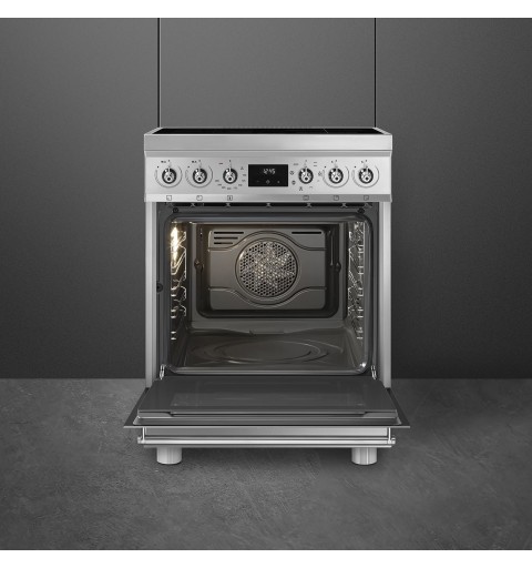 Smeg Symphony C6IMX2 four et cuisinière Plaque avec zone à induction Acier inoxydable A