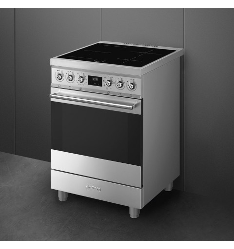 Smeg Symphony C6IMX2 cocina Cocina independiente Con placa de inducción Acero inoxidable A
