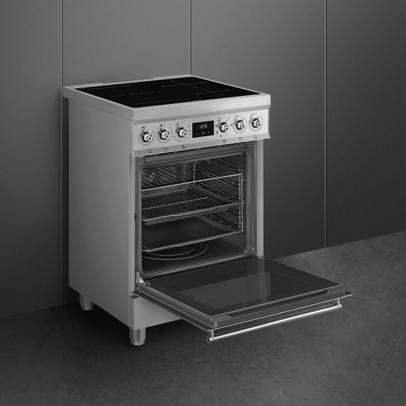 Smeg Symphony C6IMX2 cocina Cocina independiente Con placa de inducción Acero inoxidable A