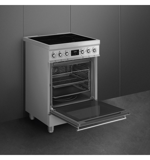 Smeg Symphony C6IMX2 cocina Cocina independiente Con placa de inducción Acero inoxidable A