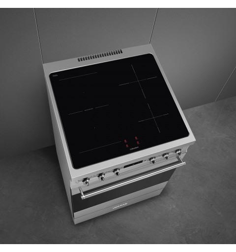 Smeg Symphony C6IMX2 cooker Freestanding cooker Zone induction hob Stainless steel A