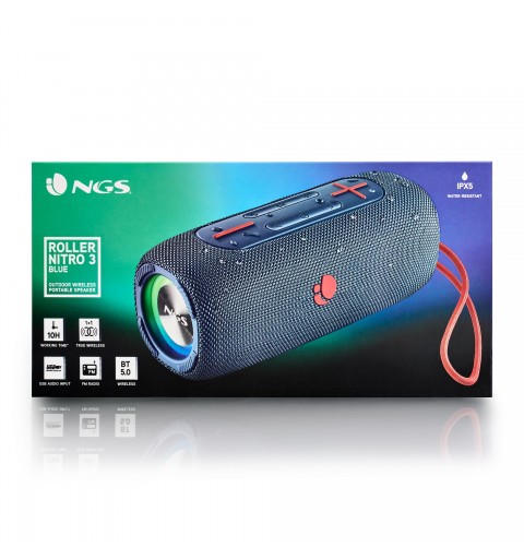 NGS Roller Nitro 3 Enceinte portable stéréo Bleu 30 W
