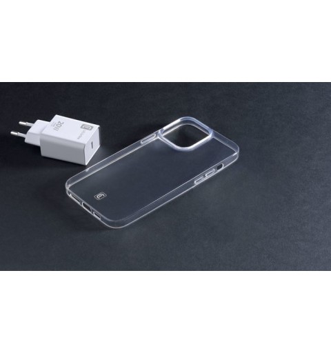 Cellularline STARTER KIT - iPhone 13 Kit di accessori per la ricarica e la protezione di iPhone Bianco, Trasparente