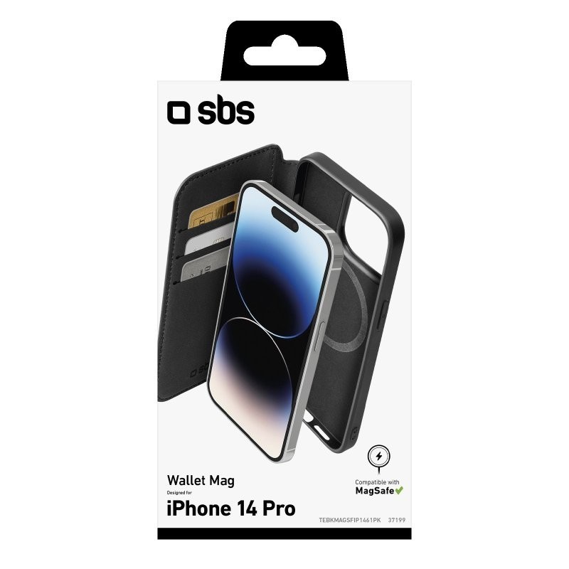 SBS TEBKMAGSFIP1461PK mobile phone case 15.5 cm (6.1") Wallet case Black