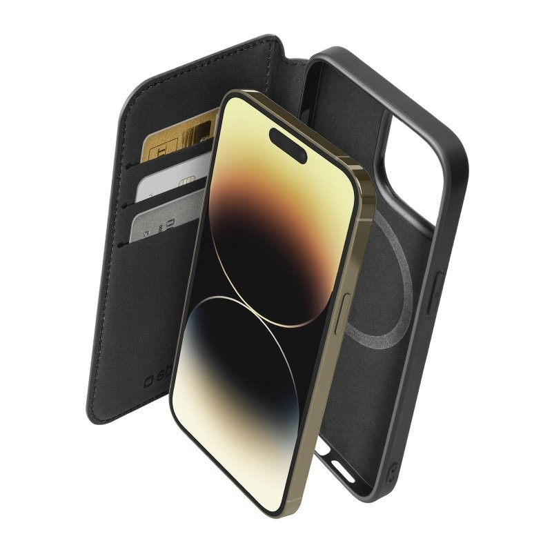 SBS TEBKMAGSFIP1467PK mobile phone case 17 cm (6.7") Wallet case Black