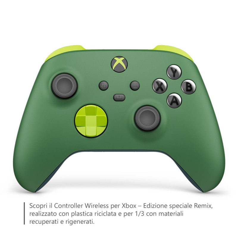 Microsoft Xbox Remix Special Edition Verde Bluetooth USB Gamepad Analógico Digital Android, PC, Xbox One, Xbox Series S, Xbox