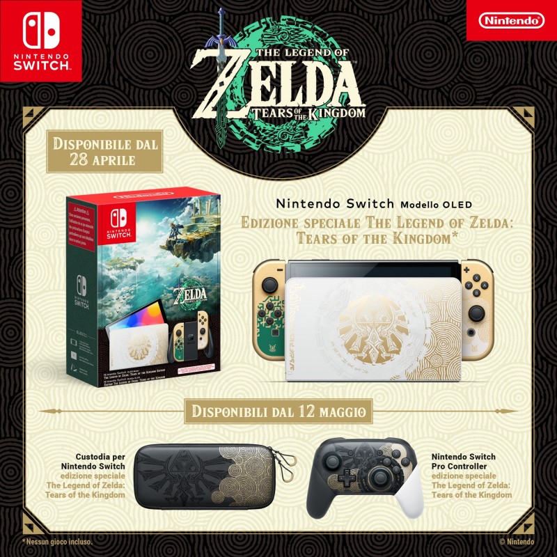 Nintendo Switch Pro Controller - Edizione Speciale The Legend of Zelda Tears of the Kingdom