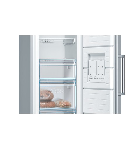 Bosch Serie 4 GSN36VLEP congélateur Congélateur vertical Autoportante 242 L E Acier inoxydable
