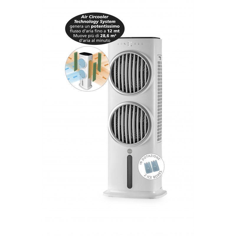 Macom Enjoy & Relax Power Double Wind Refroidisseur d'air évaporatif portable