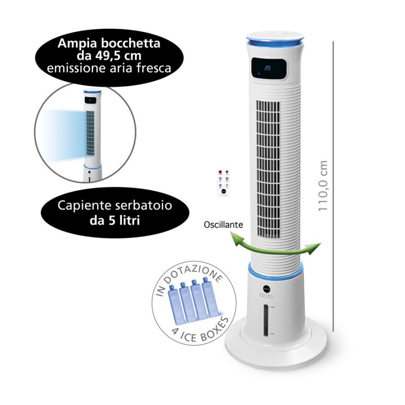 Macom Enjoy & Relax Breeze Tower Plus Portable evaporative air cooler