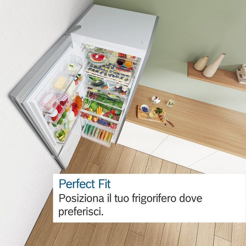 Bosch Serie 4 KGN392LCF frigorifero con congelatore Libera installazione 363 L C Acciaio inossidabile