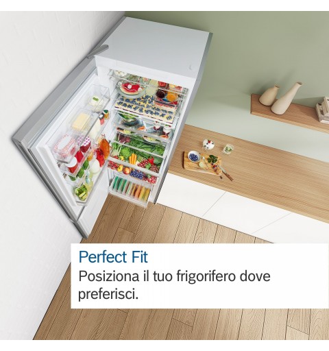 Bosch Serie 4 KGN392LCF frigorifero con congelatore Libera installazione 363 L C Acciaio inossidabile